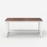 Rechteckiger Bürotisch 120x60cm Holz Metall modern weiß Bridgewhite 120 Rabatte