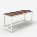 Rechteckiger Bürotisch 120x60cm Holz Metall modern weiß Bridgewhite 120 Angebot