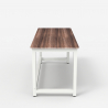 Rechteckiger Bürotisch 120x60cm Holz Metall modern weiß Bridgewhite 120 Sales