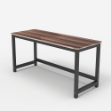 Rechteckiger Bürotisch 120x60cm Holz Metall schwarz modern Bridgeblack 120 