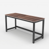 Rechteckiger Bürotisch 120x60cm Holz Metall schwarz modern Bridgeblack 120 