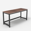 Rechteckiger Bürotisch 120x60cm Holz Metall schwarz modern Bridgeblack 120 