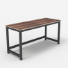 Rechteckiger Bürotisch 120x60cm Holz Metall schwarz modern Bridgeblack 120 