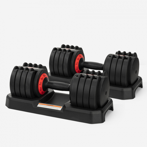 Paar 2 Kurzhanteln Fitnessstudio variable Belastung einstellbares Gewicht Fitness 40 kg Oonda