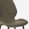 Stuhl in modernem Design ausn Metall und  Kunstleder für Küche Bar Restaurant Lyna Eigenschaften