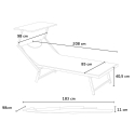 Strand Sonnenliege aus Aluminium Grande Italia XL professionell 