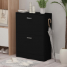 Platzsparender Schuhschrank 2 Türen Klappe 12 Paar Schuhe 63x24x80cm Sko 