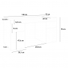 Platzsparender Schreibtisch 130x60cm mit ausziehbarer Arbeitsfläche Sliding L Ahorn Modell