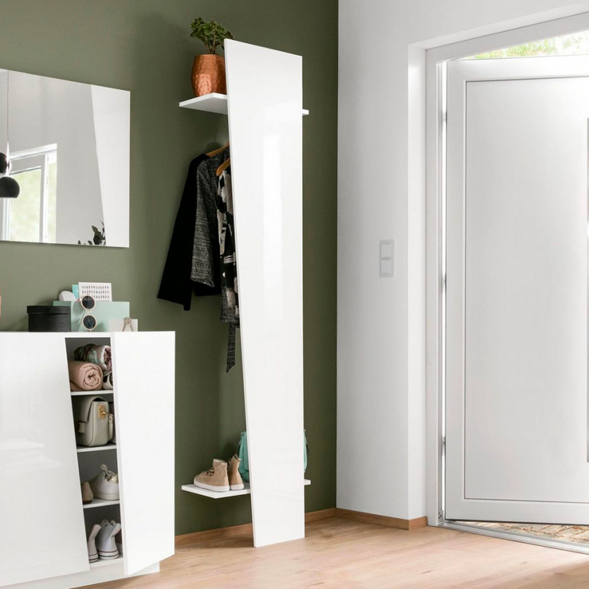 Weißer offener Garderobenständer für Flur und Schlafzimmer Vega Hang Aktion Weißer offener Garderobenständer für Flur und Schlafzimmer Vega Hang Aktion