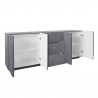 Design-Sideboard für das Wohnzimmer 4 Türen 3 Schubladen 220 cm Ardesia Ping Wide Sales