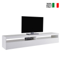 Design-Wohnzimmer-TV-Ständer 200cm 4 Fächer 2 Türen glänzend weiß Burrata Verkauf