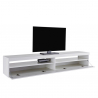 Design-TV-Schrank für Wohnzimmer, 200 cm, 4 Fächer, 2 Türen, hochglanzweiß, Burrata Sales