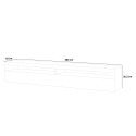 Design-TV-Schrank für Wohnzimmer, 200 cm, 4 Fächer, 2 Türen, hochglanzweiß, Burrata Katalog