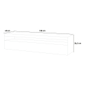 Designer TV-Schrank antrazit Wohnzimmer 130cm 2 Fächer 1 Tür Burrata City Katalog