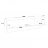 TV-Schrank 160 cm mit 2 Türen und 1 Fach, Design Wohnzimmer Zet Kiwey Ahorn M Katalog