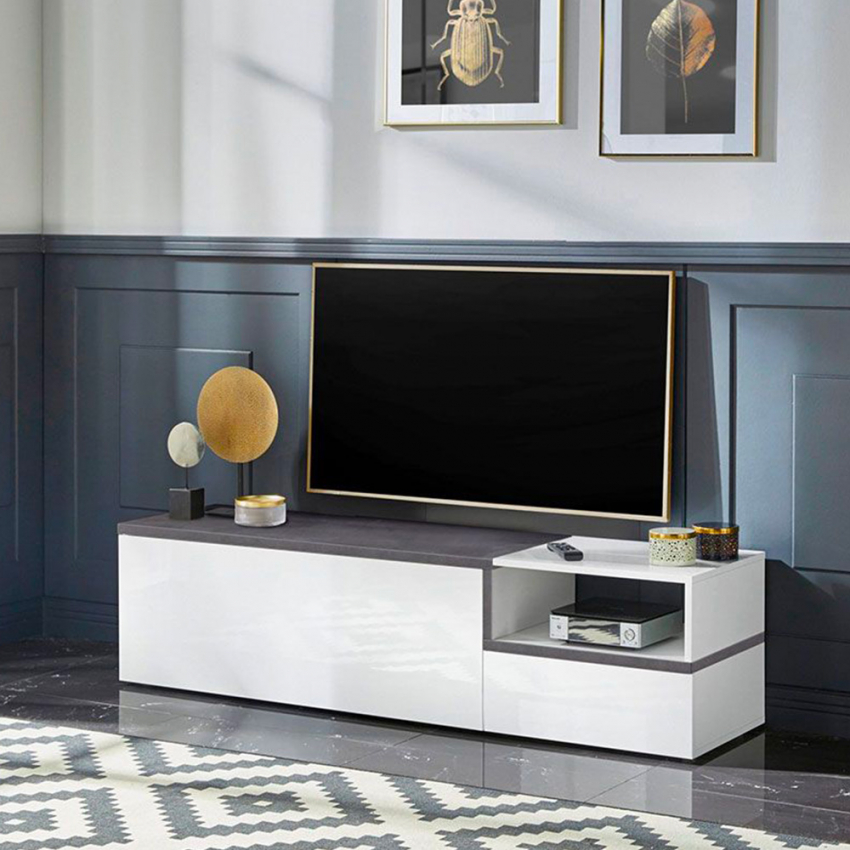 TV-Lowboard Wohnzimmer 160cm 2 Türen 1 Fach Design Zet Kiwey Ardesia M Aktion TV-Lowboard Wohnzimmer 160cm 2 Türen 1 Fach Design Zet Kiwey Ardesia M Aktion