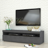 Designer TV-Schrank antrazit Wohnzimmer 130cm 2 Fächer 1 Tür Burrata City Aktion