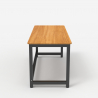 Rechteckiger Bürotisch 160x70cm Design Metall schwarz Bridgeblack 160 