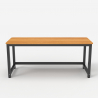 Rechteckiger Bürotisch 160x70cm Design Metall schwarz Bridgeblack 160 