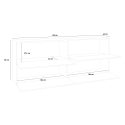 Sideboard Anrichte 210cm 4 Türen Eingang modernes Design Zet Pavin Schiefer Modell