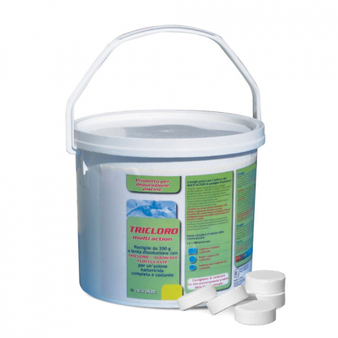 Trichlor Poolmaster Multifunktions-5-kg-Tabletten 200 g für oberirdische und unterirdische Pools