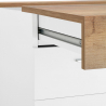 Platzsparender Schreibtisch 130x60cm mit ausziehbarer Arbeitsfläche Sliding L Ahorn Rabatte