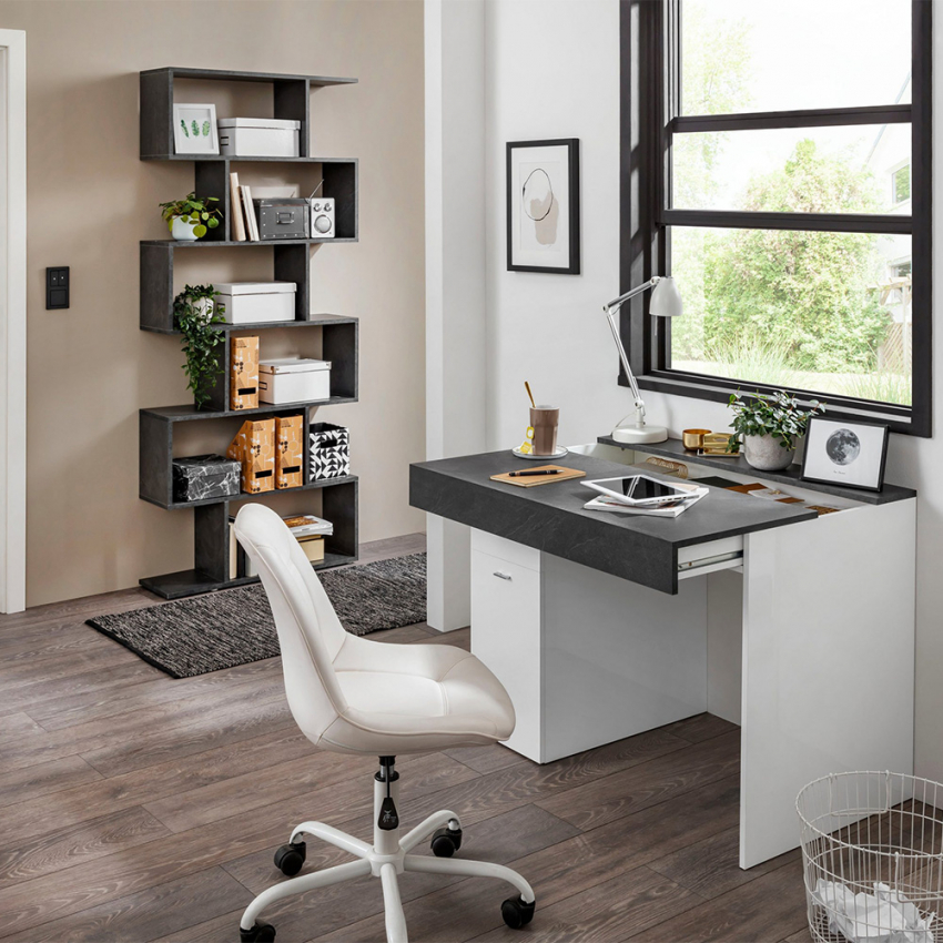 Schreibtisch mit Schiebefläche 100x60cm platzsparend für Homeoffice Sliding M Ardesia Aktion Schreibtisch mit Schiebefläche 100x60cm platzsparend für Homeoffice Sliding M Ardesia Aktion