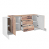 Sideboard 210cm Sideboard 4 Türen 3 Schubladen modernes Design Pillon Lawe Ahorn Sales