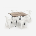 set tisch 80x80cm 4 stühle industrie design stil küche bar reims Modell