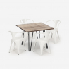 set tisch 80x80cm 4 stühle industrie design stil küche bar reims Modell