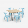 set tisch 80x80cm 4 stühle stil industriedesign bar küche reims light Modell