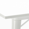 set 4 stühle tisch stahl weiß 80x80cm industriellen stil century white Kauf