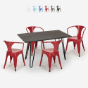 set tisch aus holz 120x60cm 4 stühle industriestil küche restaurant wismar Katalog