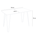 set tisch aus holz 120x60cm 4 stühle industriestil küche restaurant wismar 