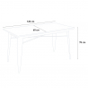 set tisch 120x60cm 4 stühle stil industriedesign küche bar caster 