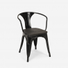 set tisch 80x80cm 4 stühle schwarz industriestil century wood black 