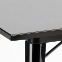 set tisch 80x80cm schwarz 4 stühle küche metall century black top light Maße