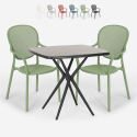 Set Tisch 70x70cm 2 Stühle schwarz für Innen und Außen Lavett Dark Katalog