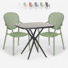 Set Tisch 70x70cm 2 Stühle schwarz für Innen und Außen Lavett Dark Katalog
