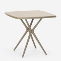 Set Tisch 70x70cm beige 2 Stühle für drinnen und draußen Design Magus Kauf