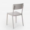 Set 2 Stühle quadratischer Tisch 70x70cm beige Polypropylen Design Regas 