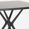 Set Quadratischer Tisch 70x70cm schwarz 2 Stühle Outdoor Design Regas Dark 