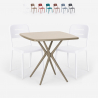 Set Tisch 70x70cm 2 Stühle beige Polypropylen Design Larum Eigenschaften