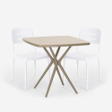 Set Tisch 70x70cm 2 Stühle beige Polypropylen Design Larum Preis