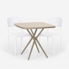 Set Tisch 70x70cm 2 Stühle beige Polypropylen Design Larum Preis