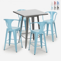 set hoher tisch aus metall 60x60cm 4 hocker küche bar bucket Aktion