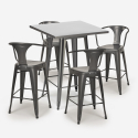 set hoher tisch aus metall 60x60cm 4 hocker küche bar bucket Kauf