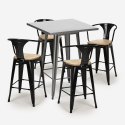  set tisch 60x60cm 4 hocker industrie küche bar bucket top light Modell