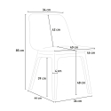 Set quadratischer Tisch 70x70cm schwarz 2 Stühle modernes Design Cevis Dark 