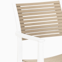 Set quadratischen Tisch 70x70cm beige 2 Stühle Polypropylen für Außen Clue Lagerbestand